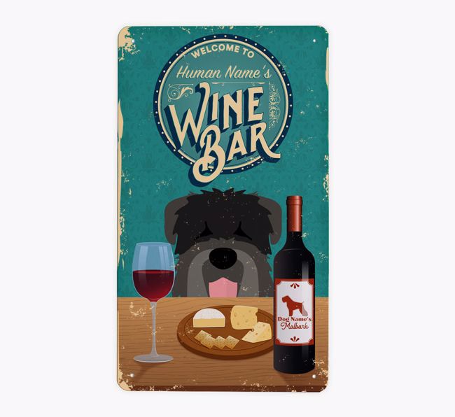 Wine Bar: Personalized {breedFullName} Metal Sign